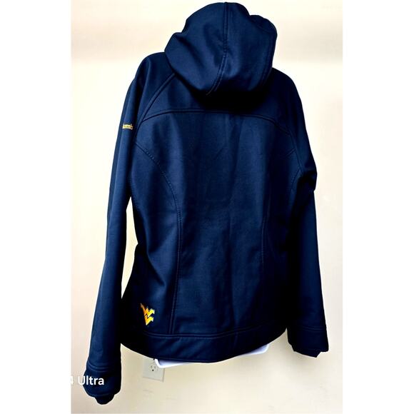 Columbia Blue Hooded Jacket Embroidered West Virginia Mountaineers Women's XL - Picture 2 of 10